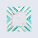 Baby Picture Frames Chevron Pattern Bone Inlay Collection in 3 Colors|1" Border Width