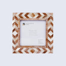 Picture Frames Taj Pattern Bone Inlay Collection in 27 Sizes, Brown
