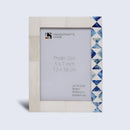 White & Blue Bone Inlay Picture Frame - 4x6 & 5x7
