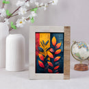Plain White & Brown Bone Inlay Picture Frame - 4x6 & 5x7