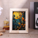 Hand Carved White Bone Inlay Photo Picture Frame in 3 Sizes