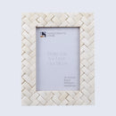 White Bone Inlay Braided Pattern Frame 4x6 & 5x7