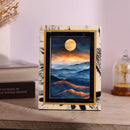 Black Abstract Ink Resin Inlay Picture Frame in 4x6 & 5x7