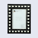 Black & White Square Resin Inlay Photo Frame - 5x7