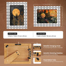 Resin inlay Tribal Geometry Pattern Black & White Picture Frame