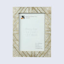 Brasselin Resin Inlay & Brass Crown Grey Picture Frame 4x6 & 5x7