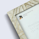 Brasselin Resin Inlay & Brass Crown Grey Picture Frame 4x6 & 5x7