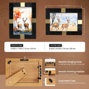 Resin Inlay Deco Black & Gold Picture Frame For Desk & Wall-3 Sizes