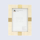 Resin Inlay Deco White Picture Frame For Desk & Wall-3 Sizes