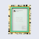 Green Abstract Ink Resin Inlay Picture Frame in 4x6 & 5x7