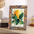 Colorful Paint Splatter Pattern 5x7 Resin Inlay Picture Frame