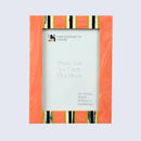 Peach Resin Inlay Picture Frame- Ink Marble Design in 4x6 & 5x7
