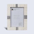 Grey & White Bone Inlay Picture Frame - 4x6 & 5x7