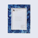 Blue Bone Inlay Chevron Picture Frame in 4x6 & 5x7