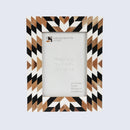 Herringbone Pattern Wood & Resin Inlay Picture Frame - 4x6 & 5x7