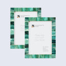 Picture Frames Classic Pattern Bone Inlay Collection in 3 Sizes, Pack of 2 - Green