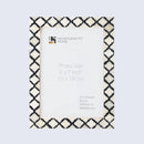 Picture Frames Moroccan Pattern Bone & Resin Inlay Collection in 27 Sizes, Black