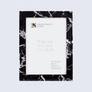 Picture Frames Rare Earth Marble Black Pattern Resin Inlay Collection in 3 Sizes