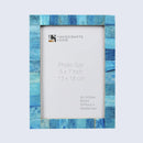 Picture Frames Classic Pattern Bone Inlay Collection in 3 Sizes, Turquoise