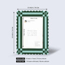 Picture Frames Chalet Verde Pattern Resin Inlay Collection in 2 Sizes