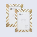 Picture Frames Marquet Chevron Pattern Resin Inlay Collection in 8 Sizes, Pack of 2