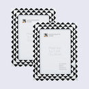 Picture Frames Marquet Prism Pattern Resin Inlay Collection in 8 Sizes, Pack of 2