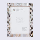 Picture Frames Pearlescent Barley Pattern Mother of Pearl Collection in 3 Sizes