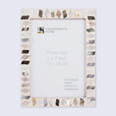Picture Frames Pearlescent Fossil Pattern Mother of Pearl & Resin Collection in 3 Sizes