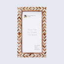 Picture Frames Taj Pattern Bone Inlay Collection in 27 Sizes, Brown