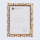 Picture Frames Halo Ivory Wood & Resin Inlay - Make to Order - 8.3X11.7