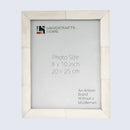 Hand Carved White Bone Inlay Photo Picture Frame in 3 Sizes