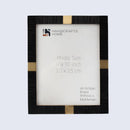 Resin Inlay Deco Black & Gold Picture Frame For Desk & Wall-3 Sizes