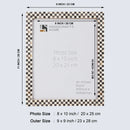 Checkered Pattern Picture Photo Frame Handmade Wall Hanging Decor- Combo Set of 3, 8x10 inches