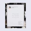 Picture Frames Essence Pattern Horn Inlay Collection in 3 Sizes, Black