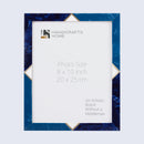 Picture Frames Menton Blue Pattern Resin Inlay Collection in 3 Sizes