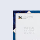 Picture Frames Menton Blue Pattern Resin Inlay Collection in 3 Sizes