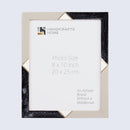 Picture Frames Menton Grey Pattern Resin Inlay Collection in 3 Sizes