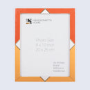Picture Frames Menton Orange Pattern Resin Inlay Collection in 3 Sizes
