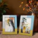 Picture Frames Mondrian Driftwood Pattern Resin Inlay Collection in 3 Sizes, Pack of 2