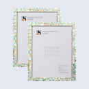 Picture Frames Mother of Pearl Pack of 2 Collection in 3 Sizes, Green