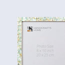 Picture Frames Mother of Pearl Pack of 2 Collection in 3 Sizes, Green