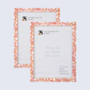 Picture Frames Mother of Pearl Pack of 2 Collection in 3 Sizes, Pink