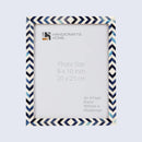 Picture Frames Taj Pattern Bone Inlay Collection in 27 Sizes, Blue
