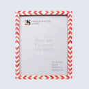 Photo Frame - Mosaic Chevron, Red & White, 8x10