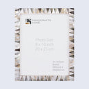 Picture Frames Pearlescent Ivory Pattern Mother of Pearl Collection in 3 Sizes