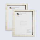 Picture Frames Classic Pattern Bone Inlay Collection in 3 Sizes, Pack of 2 - White