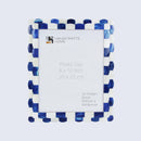 Scalloped Picture Frames Combo Pack of 5, Blue & White