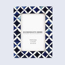Picture Frames Indigo Mosaic Star Pattern Bone & Resin Inlay Collection, 4x6