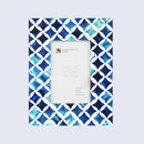 4x6 Picture Frame Mosaic Star - Available in Blue White