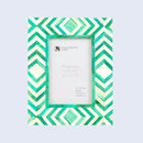 Picture Frames Taj Pattern Bone Inlay Collection in 25 Sizes, Green